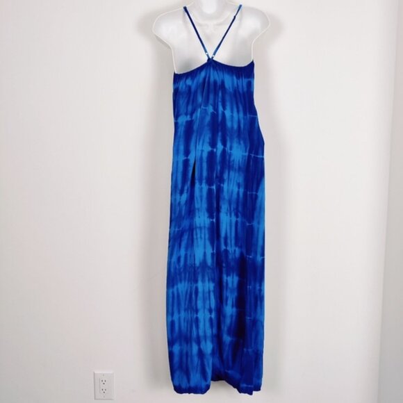 Old Navy Cami Womens Tie Dye Maxi Slip Dress Size Large Spaghetti - Picture 3 of 5
